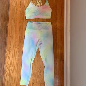 Fabletics rainbow sherbet ombré set